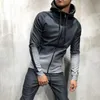 Moda Mężczyźni 3D Gradient Kolor Kurtka Wiosna Jesień Cienki Kapturz Casual Coat Męskie Hip Hop Streetwear Męski Fitness Odzieży Outerwear S-3XL SH190906