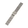 Watch Accessories 20/22/24mm Black/Silver Solid Mesh Stainless Steel Watches Band Replacement Strap Polished Bracelet Straighe Ends