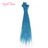 Silike 24 Inch Handgemaakte Dreadlocks Hair Extensions Pink Blue Ombre Haak Haar 5 Strands Synthetische Haak Vlecht Haar Vrouwen Mode