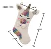 Büyük Unicorn Noel Çorap Çocuklar İçin Noel Hediye Çantası Şeker Çantaları Noel Ağaç Süsü Asma Kolye Çorapları Noel Dec8969289