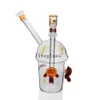 Heady Dab Rig Tuyaux d'eau en verre épais Tornado Bongs Fumer des tuyaux de narguilé pour Toro Mobius Matrix Perc avec dôme de 14 mm 8 pouces