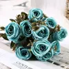 Simulation Seidenrose Künstliche Hochzeit Brautstrauß Rose Rosa Rot Blau Lila Brautstrauß Valentinstag Hochzeit Home Decor