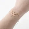 1 hexagon Coffee Molecule Chemical Physics Bio Chain bracelet Science Structure Care Geometry Polygon Gene Lucky woman mother men's family gifts jewelry