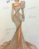 Robe de bal de forme sirène, fendue, grande taille, manches longues, avec des appliques en dentelle, tenue de soirée formelle, deuxième robe de réception, 2020