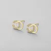 2021 New Brand Designer Double Letters Earrings Ear Studs Gold Tone Earring For Women Men Wedding Party Jewelry Gift