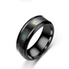 Smart Temperature Couple Rings Fashion Intelligent Thermometer Mood Ring Steel Creative Wedding Jewelry Change Numbers to your Temperature