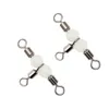 30Pcs Stainless Steel Fishing Rigs Connector T-shape Triple Rolling Swivels With Glow Beads Connector Fishing Tackle Accessory