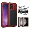 Mobiele telefoon hoesjes metalen behuizing voor iPhone 12 xs max Huawei p30 mate 30 Note 20 S10 S9 PLUS met gehard glazen deksel schokbestendig waterdichte behuizing 6U2F