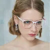 Gros-Mode Femmes Lunettes Cadres Femme Grand Cadre De Lunettes Optique Ronde Lentille Claire Myopie Pescription Spectacles