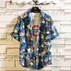 Mens T Shirts Fashion Hawaii Printing Shirt Short Sleeve Loose Casaul Beach Shirt Short Sleeve T-shirt Plus Size253g