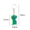 En plastique souple dessin animé Animal mignon petit dinosaure coloré porte-clés porte-clés personnalité créative petits cadeaux en gros 60 pcs/Lot