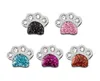 Hurtownie 100 Sztuk / partia 8mm Rhinestones Paw Slide Charm, Fit dla DIY 8mm Bransoletka Nadgarstek Moda Biżuteria