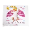 Babyfotografie steunt deken Moon bloem Swaddle Deken Slapen Swaddle Wrap Super zachte flanel mijlpaal speelmat
