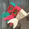 Christams Decorations Mermaid Shape Christams Stocking Bling Bead Flip Tail Socks Bag Bag Bag Stocking 3 Colors لاختيار زخارف XMAS CHST1