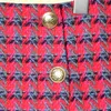 2019 가을 겨울 클래식 붉은 색 격자 무늬 인쇄 모직 버튼 짧은 미니 여성 패션 스커트 스커트 O1021230S