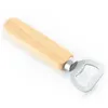 Utensili per apribottiglie da cucina Manico in legno Apribottiglie per birra in acciaio inossidabile Bar Strumento per apertura soda per vino Portatile BH1948 WCY