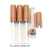 Lipgloss fles rose goud 6.5ml lege ronde lip glanst fles container transparante lip glanzende buis cosmetische lipgloss verpakking EOA1084