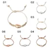 1PC moda conchiglia braccialetti con perline Boho vintage ciprea colore oro conchiglia braccialetto regolabile fatto a mano gioielli da spiaggia per le donne2089851