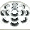 3D Mink Eyelashes Natural False Wimpers Lange Wimper Extension Faux Fake Eye Washes Makeup Tool 7 Pairs / Set Rra649