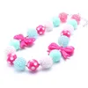 Mint+Bollegum rosa caldo Girl Bow Girls Childre