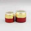 20 30 ml g rode glazen druppelaar flessen luxe lege flesfles etherische olie parfumcontainers met pipet 1oz cosmetica container potten