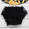 Urocza nowonarodzona dziewczynka kwiatowe ubrania słoneczne topy z uprawy koronkowe brzęczenie Bloomers Shorts Opaska na głowę 3pcs strój dla dzieci odzież 4729915