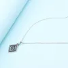 Partihandel - Geometrisk linje Hängsmycke Halsband för Pandora 925 Sterling Silver CZ Diamant Högkvalitativ Glamour Lady Necklace med låda