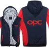 Winter Hoody Opel Opc Car Logo Print Män kvinnor Värma förtjockar huvtröjor Höstkläder Sweatshirts Zipper Jacket Fleece Hoodie Streetw7230645