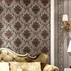 Luxo PVC roxo metálico texturizados damasco Wallpaper Rolo Home Decor Wall Paper Rolo Sala Quarto