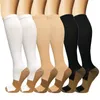 nouveau Cuivre Infusé Compression Chaussettes Femmes 20-30mmHg Diplômé Hommes Femmes Patchwork Longues Chaussettes S-XXL Usine Moins Cher en gros