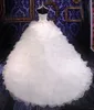 Nuovi abiti da sposa sexy abiti da ballo innamorati con appliques in pizzo perle senza maniche corsetto di organza a livello più size abiti da sposa s s s s s s s s s s s s s s s s s s s s