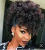 Diva Natuurlijk Krullend Weave Pony Tail Hairstyle, Afro-Amerikaanse Paardenstaart Menselijk Haar, Easy Ponystail Extension voor Black Women 140G