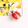 Gold Crystal Ladybird Brooch Pins Emalj insekt Brooches stift Corsage Fashion Jewelry for Men Women Gift