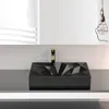 Art Bathroom Sinks 560 355 120mm Matte Black Ceramic Vessel Lavatory Sink Handmade Washing Basin Bowl Modern Design3347