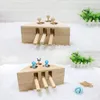 Cat Toys Pet Indoor Solid Wood Cat Hunting Toy Interactive 35holed Mouse Seat Scratch Interactive Cats Spela Toy Gift306160541