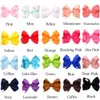 40pcs 3 Inch Baby Girl Solid Ribbon Hair Bows Alligator Clips for Toddlers Kids Children Fashion Hair Accessories Free Drop Shipping