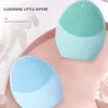 Massageador facial elétrico de silicone, escova facial para limpeza profunda dos poros, escova de limpeza da pele, removedor de maquiagem