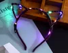 LED Cat Headpand Headband Light Up Party Glowing Supplies Kobiety Dziewczyna Miga Placz Włosy Futbol Fan Concenting Cheer Halloween Xmas Gifts XD20056