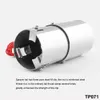 カーユニバーサル修正赤色光炎ステンレススチールマフラーチップスピットファイアカーLED排気パイプ排気システム212G