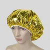 Aluminiumfolie Vattentät ultratin badhuvor Nourishing Dry Disponable Dusch Cap Baking Oil Hair Cap 2Styles RRA25419249513