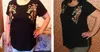 Plus Size Nova Moda Mulheres Roupas Casual Manga Curta O Pescoço Split Lado Floral Bordado T-shirt Feminino Trend