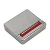 Metall cigarettfodral manuell cigarett maker handrulle röd trasa cigarett fodral