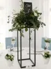 Ny stil målade svart / vit / sliver guldblomma ljushållare arrangemang står för bord bröllop centerpieces senyu0344