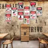 Novo aviso nada aqui vale a pena morrer para Vintage Rustic Home Decor Bar Pub Hotel Restaurante Coffee Shop casa decorativa Metal Retro Tin Sign