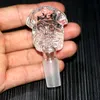 Pirate Head Glass Bowl 14mm 18mm comune chiodo maschio pezzi Narghilè banger tre colori Faraone Mummy design per bong pipe