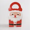 Scatola di carta tote di Babbo Natale Scatola di immagazzinaggio della torta di caramelle di Natale Scatola di immagazzinaggio della piccola torta di Buon Natale