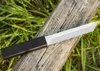 Japon de haute qualité droite Couteau D2 Tanto Point de satin Lame d'ébène poignée fixe couteaux lame avec bois gaine couteau cadeau