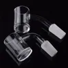 5mm Clear Bottom XL Flat Top 25mm OD Quartz Banger Nail 45&90 Degrees With UFO Colored Glass Carb Caps For Oil Rigs Bongs