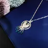 Modetrend pop papegaai ketting Hoge kwaliteit perfecte kwaliteit groene kwastjes ketting Prom diner dame ketting Glanzend mat241J