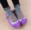 100pcs / lot criativa preguiçoso esfregar Shoes microfibra Mop de limpeza de chão Mophead Pavimento Polimento cobrir limpeza